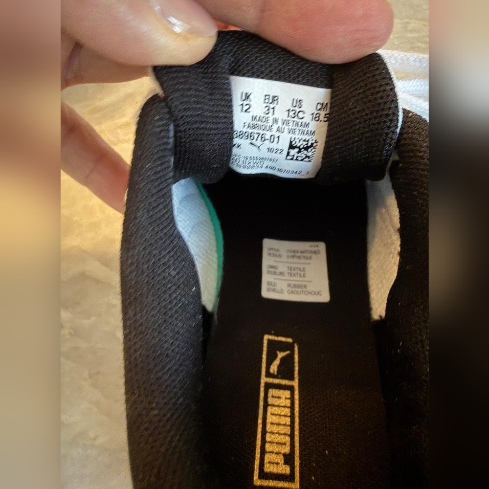 Puma Black and White Athletic Shoes - Picture 4 of 6